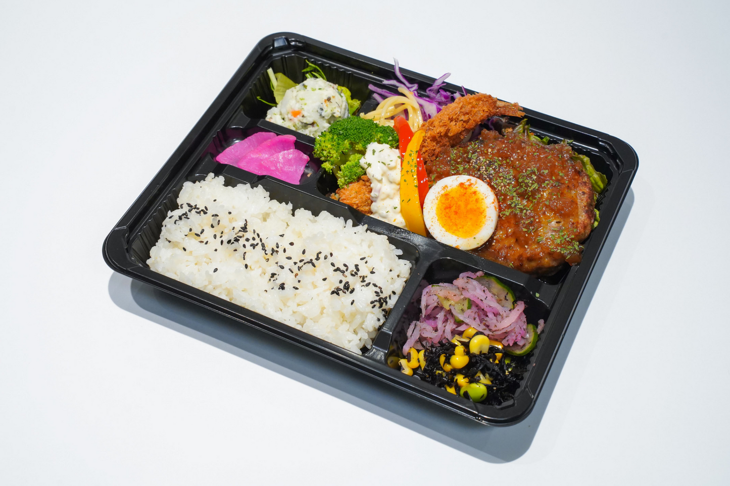 グリルハンバーグと海老フライの洋食弁当